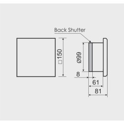 Ventilators saunām MMotors JSC, pirtīm +140C MMS 100v 02 D100, koks