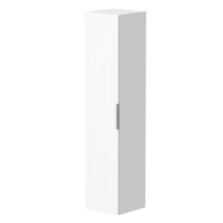 Vannas istabas augstais skapis KAME BIG 160x35cm, rievota fasāde, matēts balts
