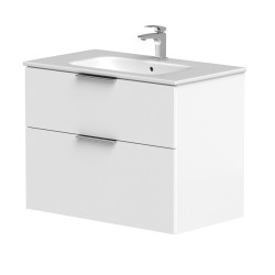 Vannas istabas skapītis KAME BIG ar izlietni Elida 81x46cm, balts matēts