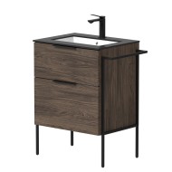 Vannas istabas skapītis KAME BIG ar izlietni ILSA 61x46cm, brūns ozols