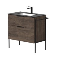 Vannas istabas skapītis KAME BIG ar izlietni ILSA 81x46cm, brūns ozols