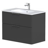 Vannas istabas skapītis KAME BIG ar izlietni Elida 81x46cm, grafīts