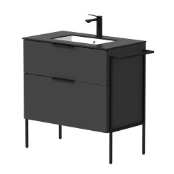 Vannas istabas skapītis KAME BIG ar izlietni ILSA 81x46cm, grafīts