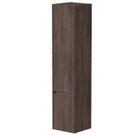 Vannas istabas augstais skapis Kame CITY 160x35cm, brūns ozols/alumīnija profils