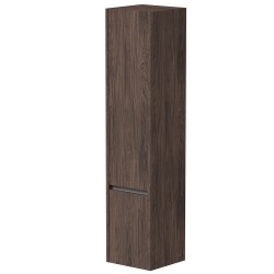 Vannas istabas augstais skapis Kame CITY 160x35cm, brūns ozols/alumīnija profils