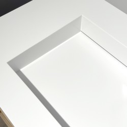 Izlietne skapītim dubultā KAME CORIAN 2 160x46.5cm, CN1600465-D-BS