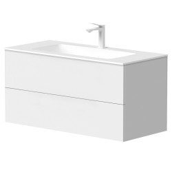 Vannas istabas skapītis Kame GAMA ar izlietni ORION 100х46cm ar push to open, balts matēts