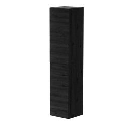 Vannas istabas augstais skapis Kame GAMA 160x35cm ar Push to Open, melns ozols