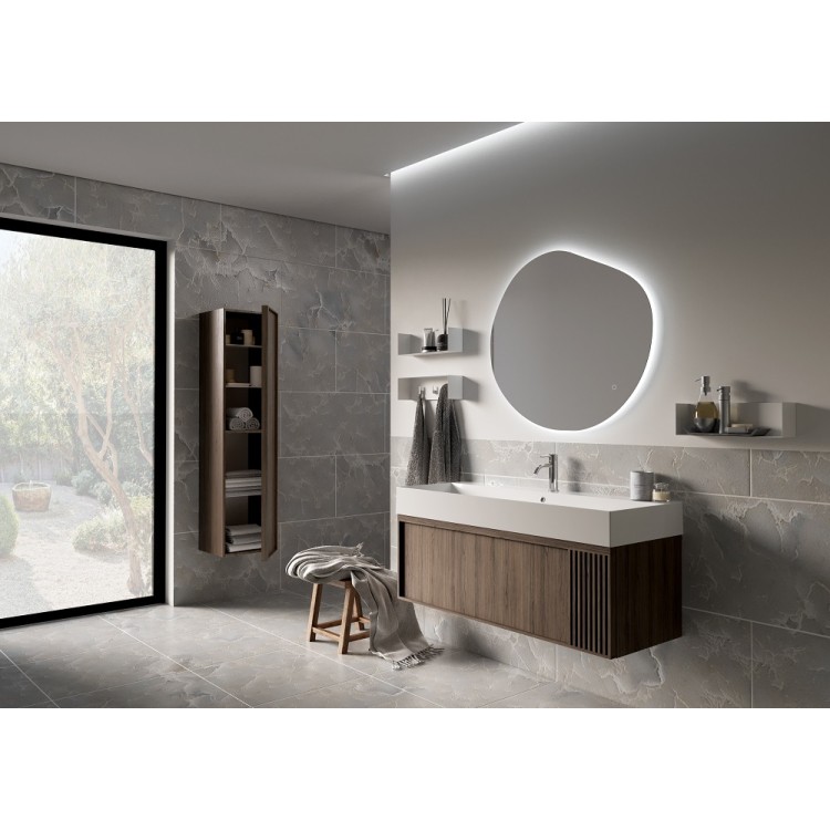 Vannas istabas augstais skapis Kame SOLE 150 x 35.2 cm, dūmota ozolkoka finierējums