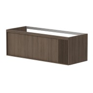 Vannas istabas skapītis izlietnei Kame SOLE 119.2x45.2cm, rievota fasāde, dūmota ozolkoka finierējums