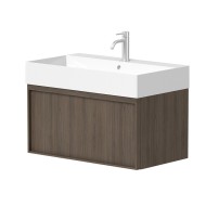 Vannas istabas skapītis ar izlietni Kame SOLE 80.5x46.45cm, dūmota ozolkoka finierējums