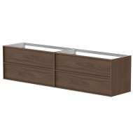 Vannas istabas skapītis izlietnei Kame HOME 2 200x46cm, brūns ozolkoka finierējums