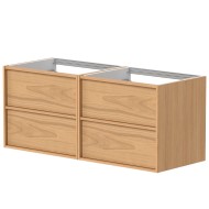Vannas istabas skapītis izlietnei Kame HOME 2 120x46cm, dabīgs ozolkoka finierējums