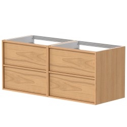 Vannas istabas skapītis izlietnei Kame HOME 2 120x46cm, dabīgs ozolkoka finierējums