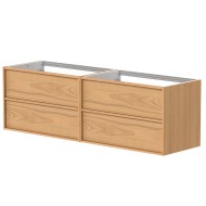 Vannas istabas skapītis izlietnei Kame HOME 2 160x46cm, dabīgs ozolkoka finierējums