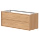 Vannas istabas skapītis izlietnei Kame HOME DUO 120x46cm, dabīgs ozolkoka finierējums
