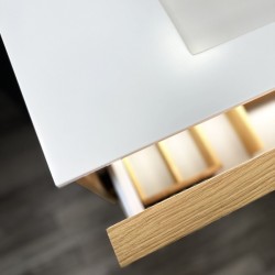 Vannas istabas skapītis izlietnei Kame HOME 120x46cm, vara ozolkoka finierējums