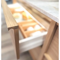 Vannas istabas skapītis ar izlietni Kame HOME 100x46cm, brūns ozolkoka finierējums