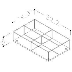 Atvilktņu sadalītājs Kame ACP103-3, organiskais stikls C