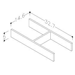 Atvilktņu sadalītājs Kame ACW01-BL-B, melns beicēts ozols