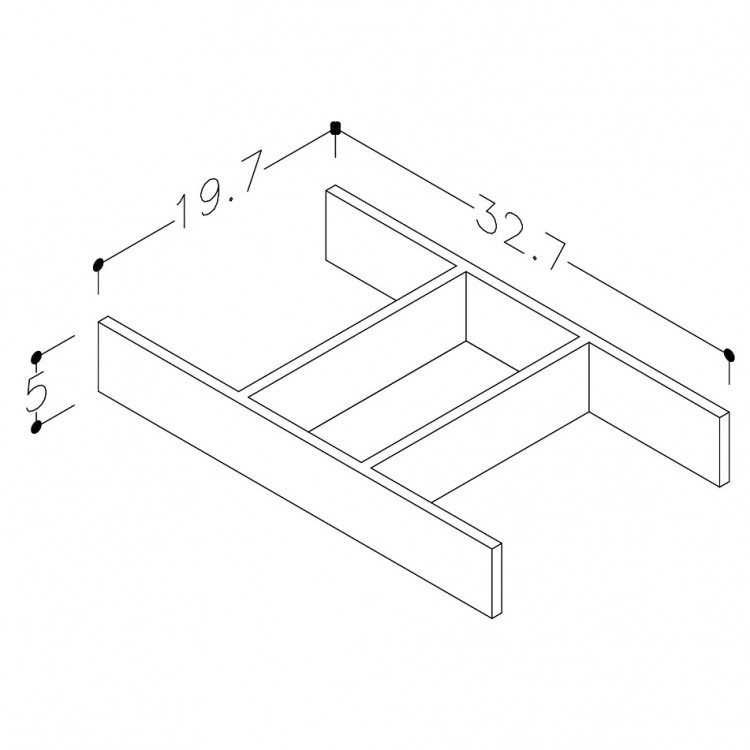 Atvilktņu sadalītājs Kame ACW01-BL-C, melns beicēts ozols