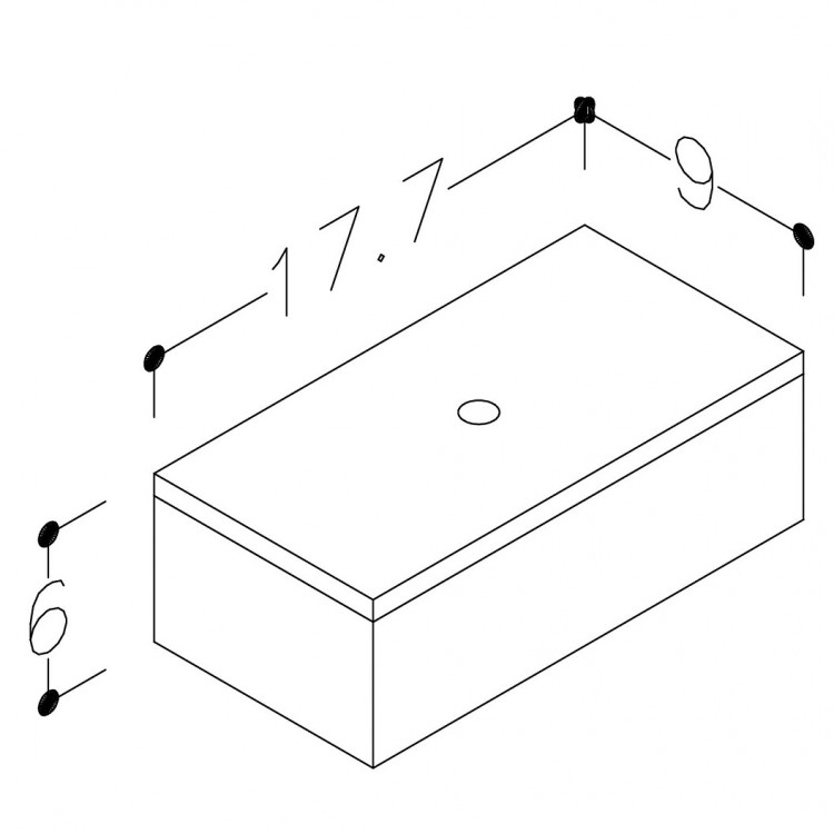 Atvilktņu sadalītājs Kame ACW01-BL-D, melns beicēts ozols