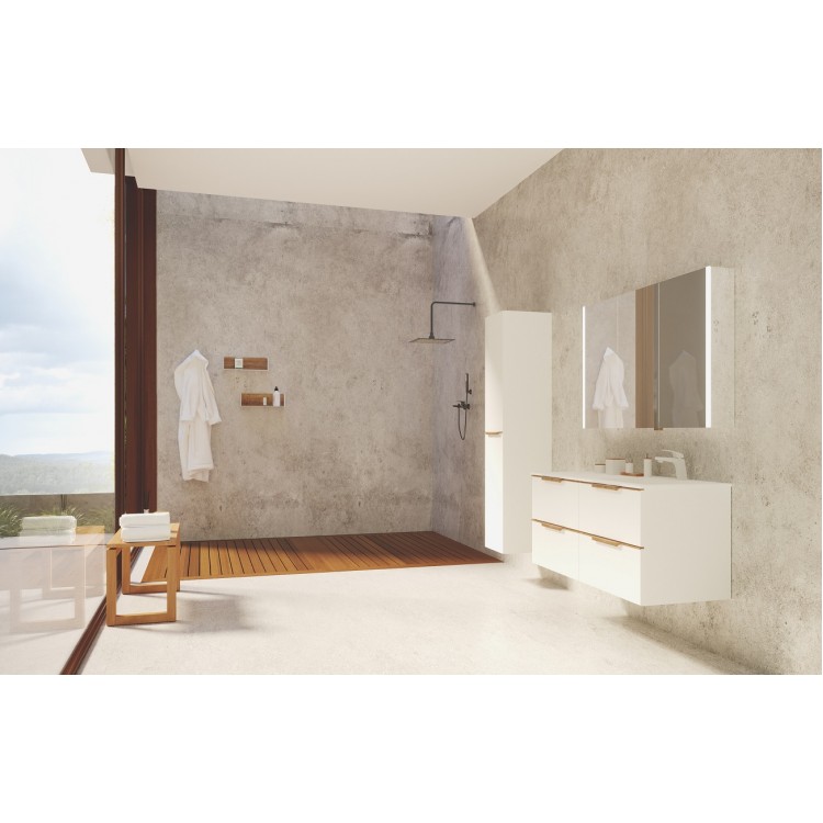 Vannas istabas skapītis dubultai izlietnei Kame AMBER 120cm, 2 x BU/6-3DR/D02-AMB