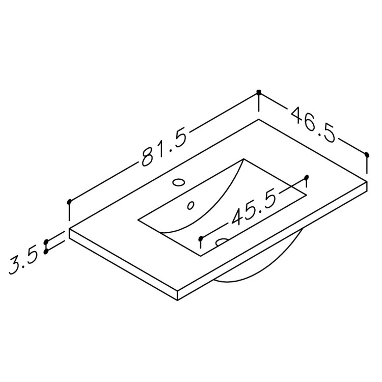 Izlietne skapītim KAME Seville 81.5x46.5cm, SB814618