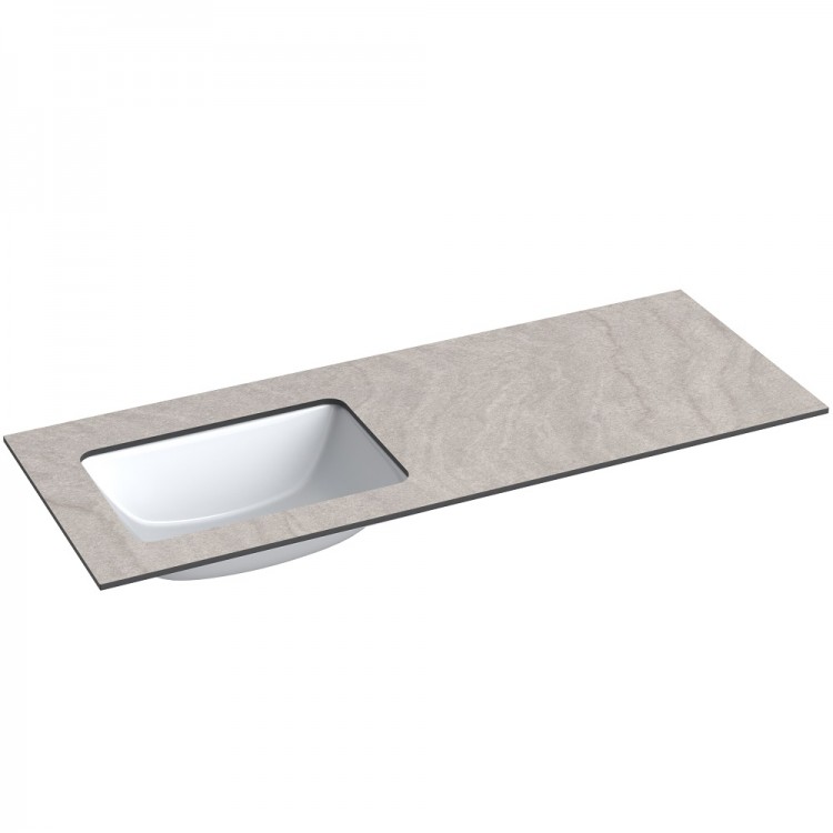 Izlietne ar augstspiediena lamināta darba virsmu Kame HPL, 121cm, WP/12-3/H12-P1-L