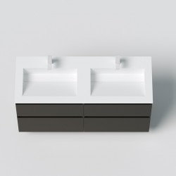 Vannas istabas skapītis dubultai izlietnei Kame LOFT  120cm, 2 x BU/6-3DR/D13-LFT