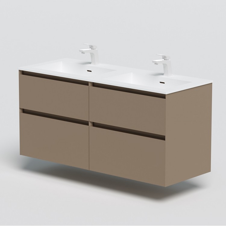 Vannas istabas skapītis dubultai izlietnei Kame LOFT 120cm, 2 x BU/6-3DR/D15-LFT