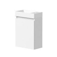 Vannas istabas skapītis ar izlietni Kame MINI baltā krāsā 40cm L/R, balts