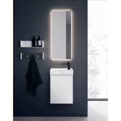 Vannas istabas skapītis ar izlietni Kame MINI baltā krāsā 40cm L/R, balts