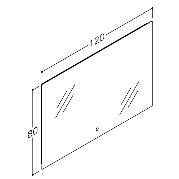 Spogulis ar dimmējamu LED apgaismojumu Kame GRACE 120x80cm, MRL/120-80