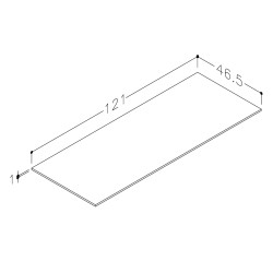 Darba virsma no augstspiediena lamināta Kame 121cm, WP/12-3/H12