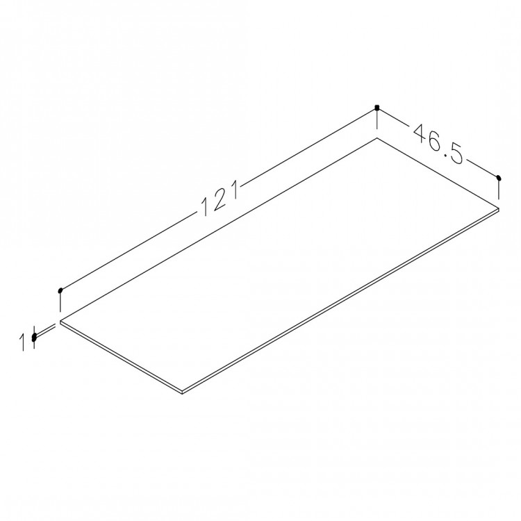 Darba virsma no augstspiediena lamināta Kame 121cm, WP/12-3/H15