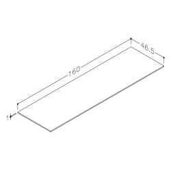 Darba virsma no augstspiediena lamināta Kame 160cm, WP/16-3/H12