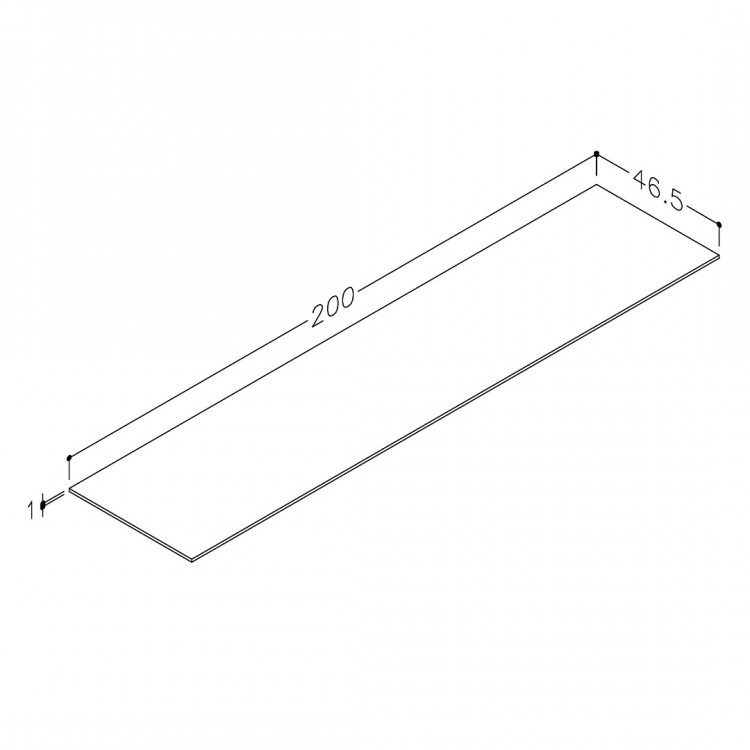 Darba virsma no augstspiediena lamināta Kame 200cm, WP/20-3/H11