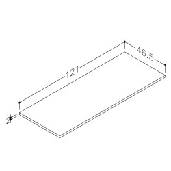 Darba virsma no dektona Kame DECTON 121cm, WP/12-3/D21