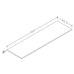 Darba virsma no dektona Kame DECTON 160cm, WP/16-3/D21