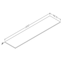 Darba virsma no dektona Kame DECTON 200cm, WP/20-3/D21