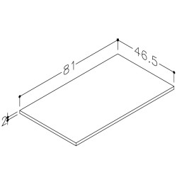 Darba virsma no dektona Kame DECTON 81cm, WP/8-3/D21