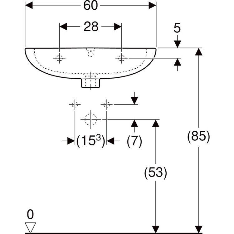 Vannas istabas izlietne KOLO IDOL 600 mm M11160
