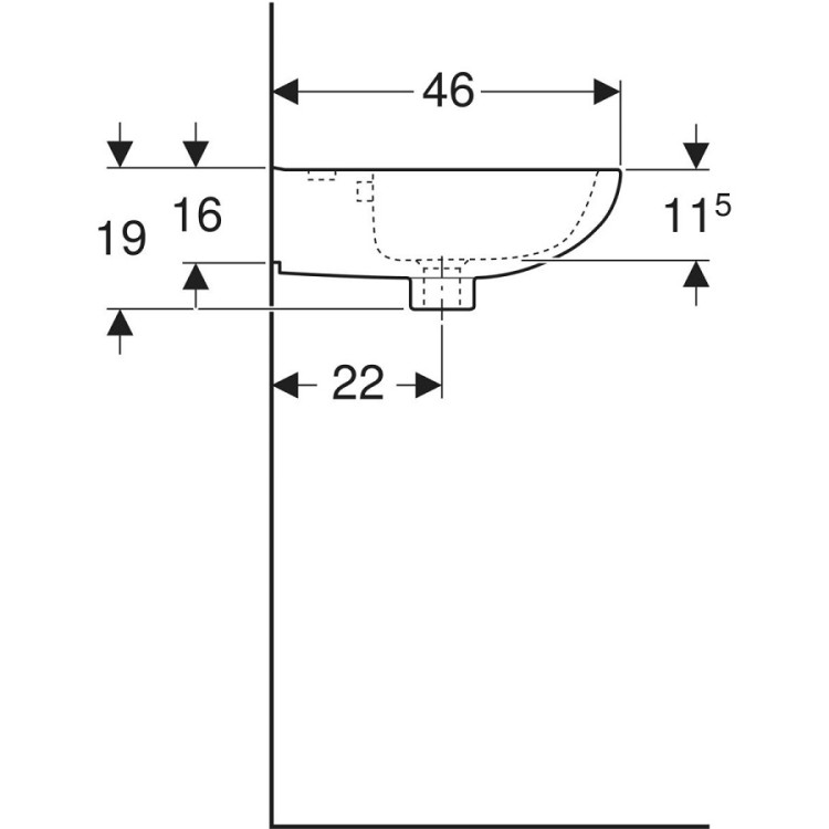 Vannas istabas izlietne KOLO IDOL 600 mm M11160
