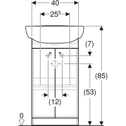 Vannas istabas skapītis ar izlietni KOLO SOLO 500mm 79002