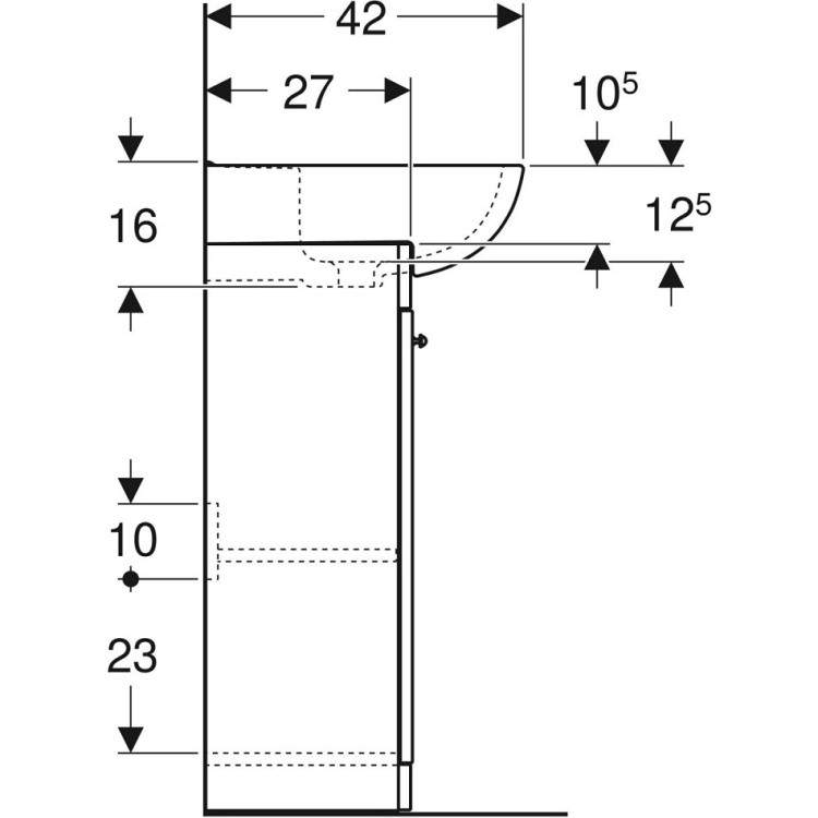 Vannas istabas skapītis ar izlietni KOLO SOLO 500mm 79002