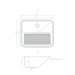 Saimniecības izlietne Kuchinox EKO 635x530x255mm