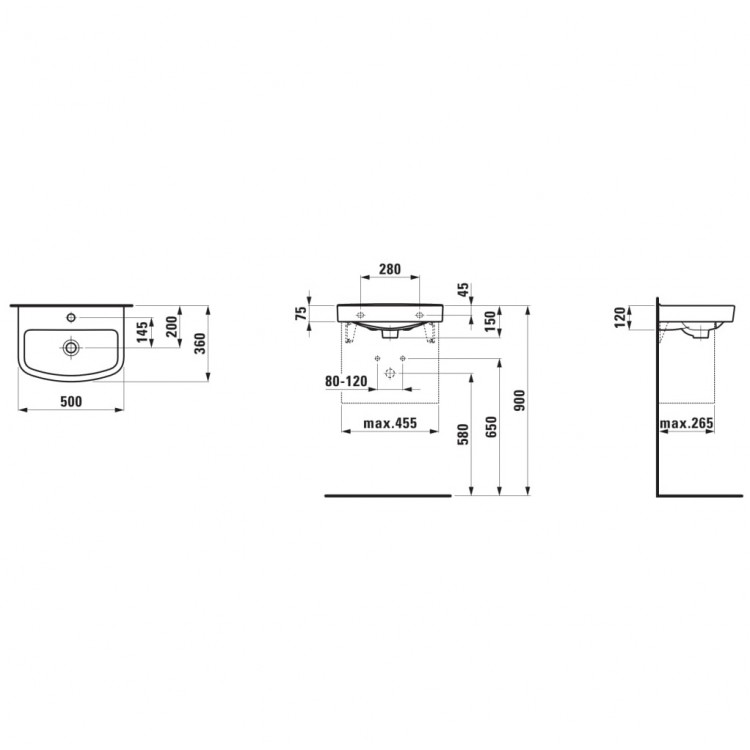Vannas istabas izlietne Laufen Kompas 60x42cm, H810152