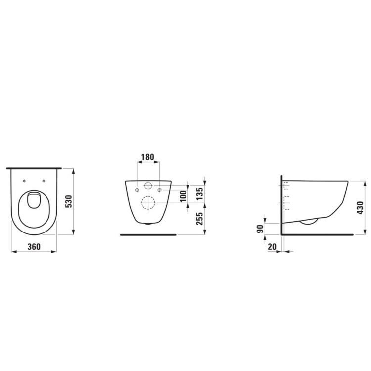 Komplekts Laufen Pro ar Slim SC vāku+ rāmis+ hromēta poga