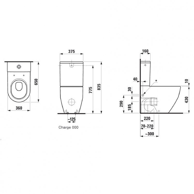 Tualetes pods Laufen Pro ar Slim Soft Close vāku